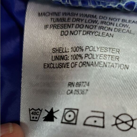 Columbia Mint Green & Blue Color Block Windbreaker, Size Medium - Picture 4 of 7